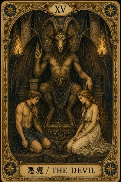 悪魔のタロットカード